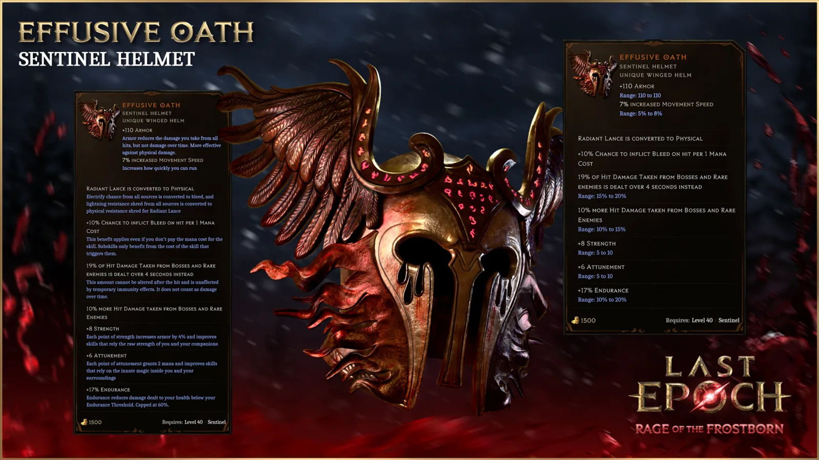 Effusive Oath helmet and damage modifiers