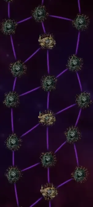 Monolith Echo Web with a nest of placed Woven Echoes