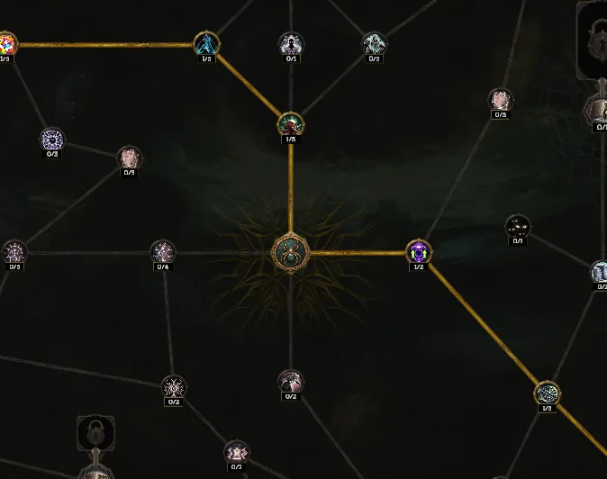Weaver Tree interface with passive nodes and point allocations