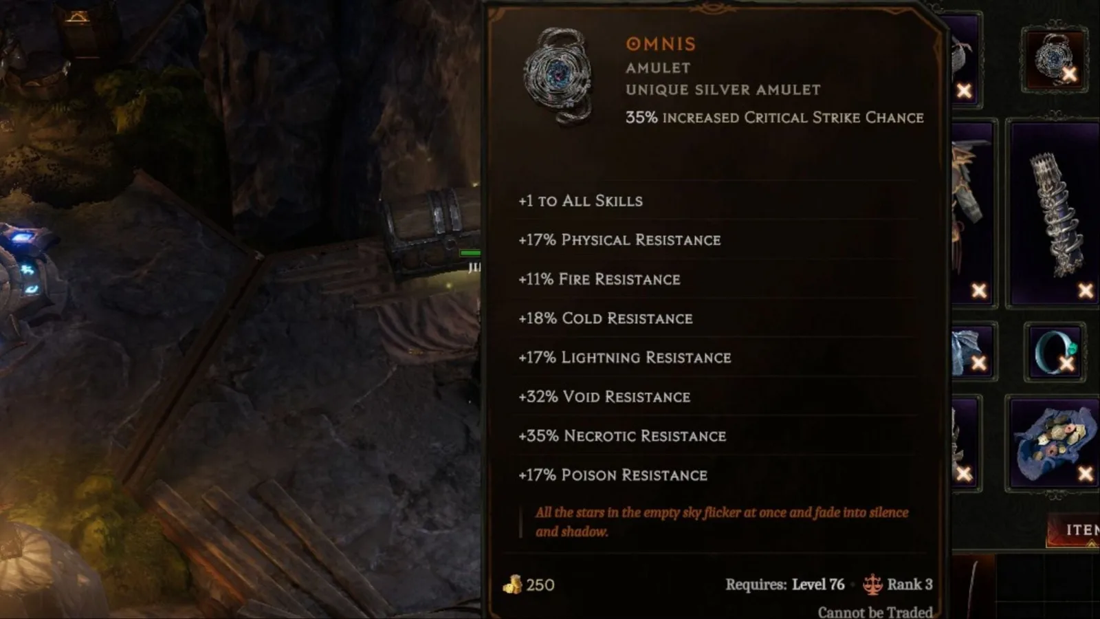 Omnis unique amulet tooltip